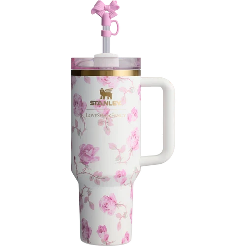 The Stanley x LoveShackFancy Quencher | 40 OZ | Ribbon Rosa | Original Packaging
