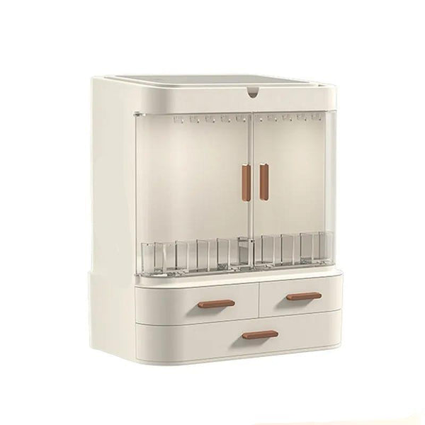 Cosmetic Storage Makeup Box With Led Light Mirror