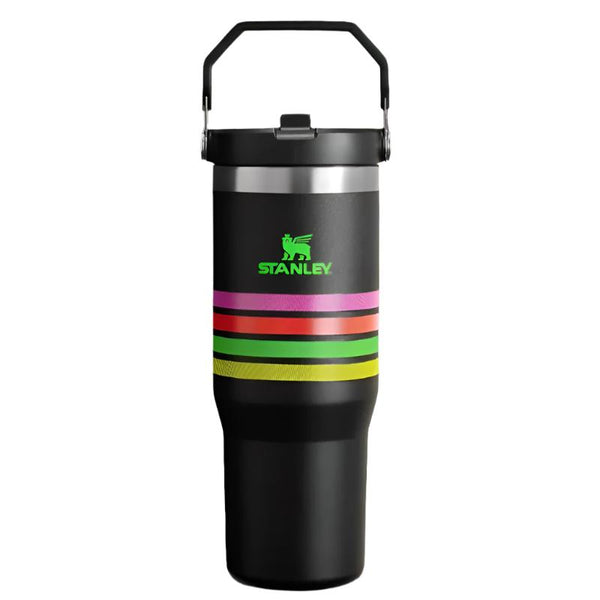 The Varsity Iceflow™ Flip Straw Tumbler | 30 OZ | Black Neon