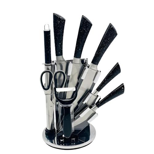 Premium Knife Sets With Acrylic Rotate Stand