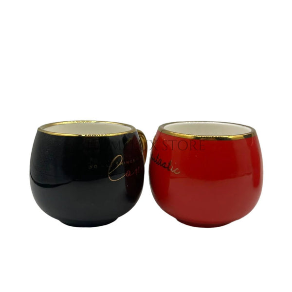 2 Pcs Mini Porcelain Cup