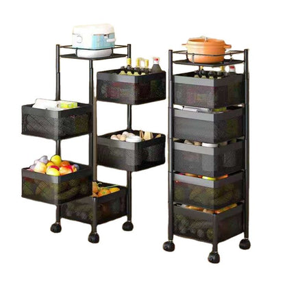 Imported 4 Layer Premium Metal Trolley - Square