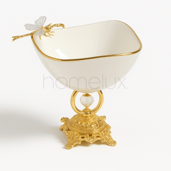 Gilded Oval Serving Bowl (Medium)