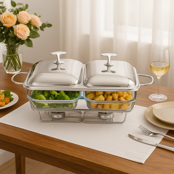 Lustre Twin Buffet Server
