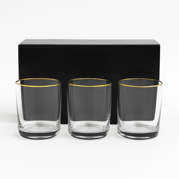 The "Golden Edge" Everyday Drinkware Set (6 pieces)