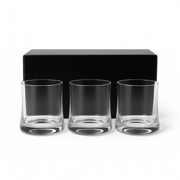 The "Curved Silhouette" Heavy-Base Glass Set (6 pieces)