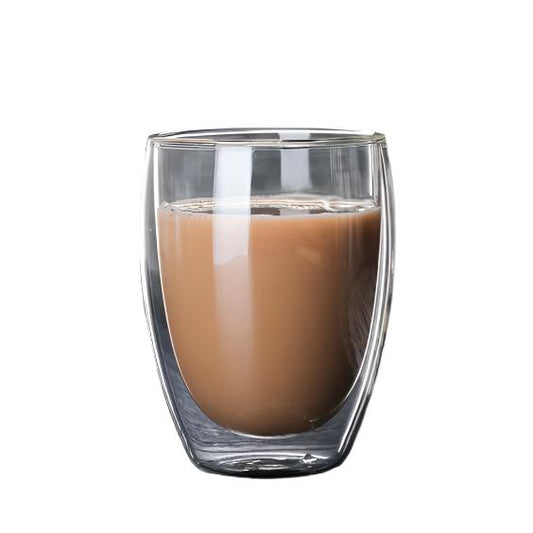 Creative Coffee Double Walled Glass Mug