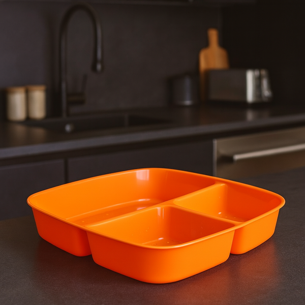 Limon 3-Compartment Divided Plate