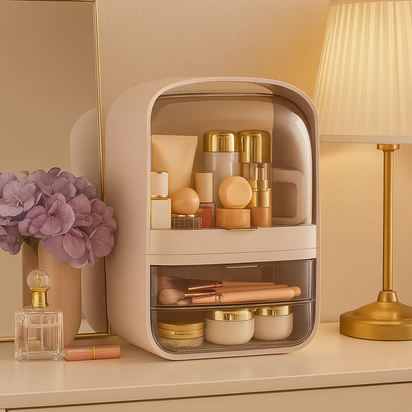 Dust-Proof Clear Makeup Organizer