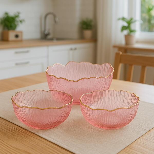 Rose Quartz Ripple Serving Set (7-Piece)