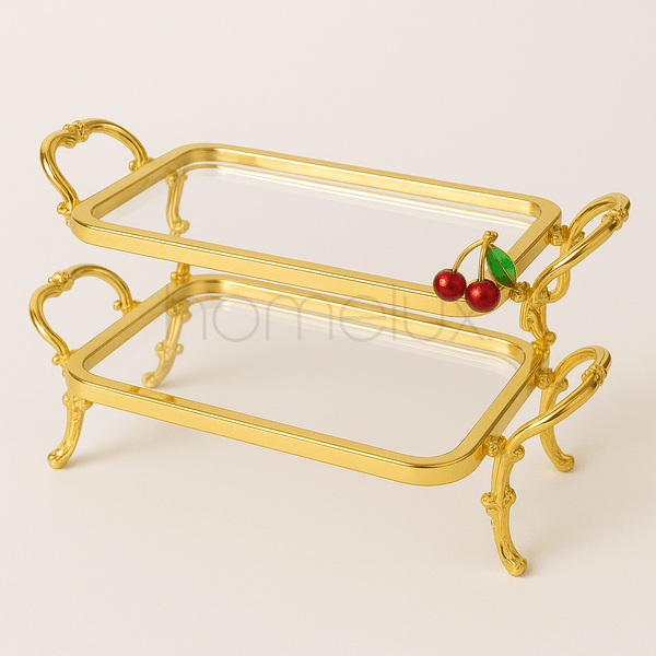 Gilded Rectangular Serving Tray