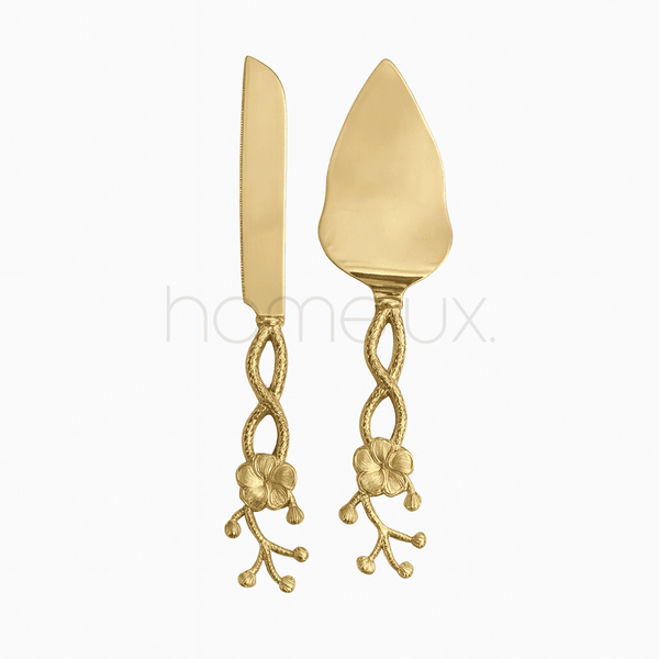 Gilded Floral Cake Set