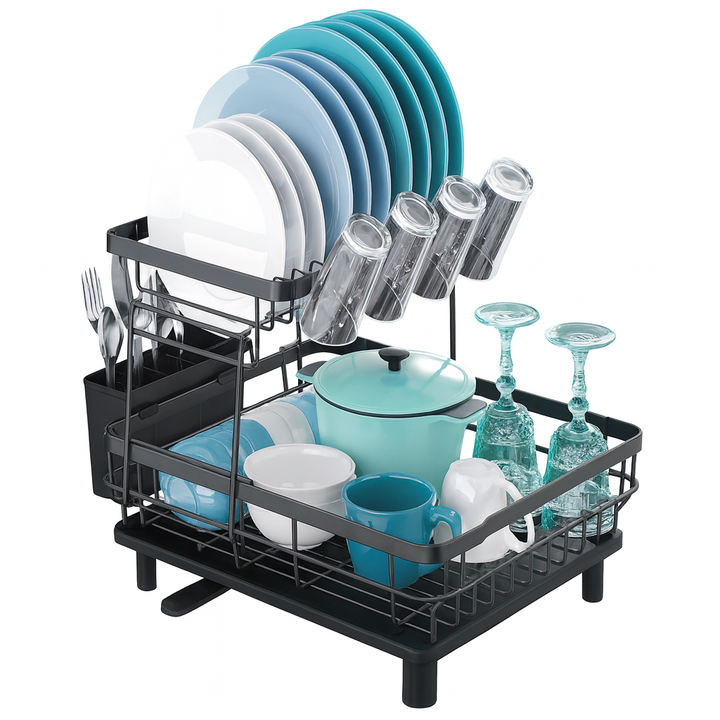 HausRoland 2-Tier Dish Drying Rack – HomeLux