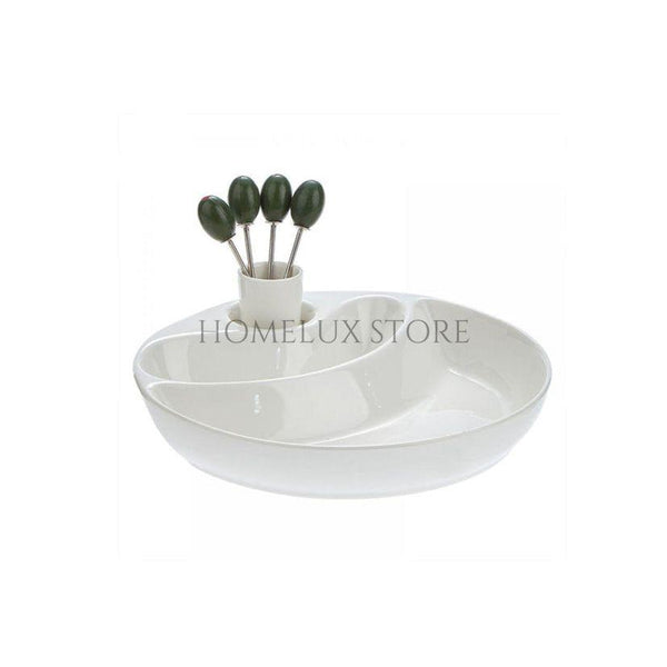 Round Dish With Forks