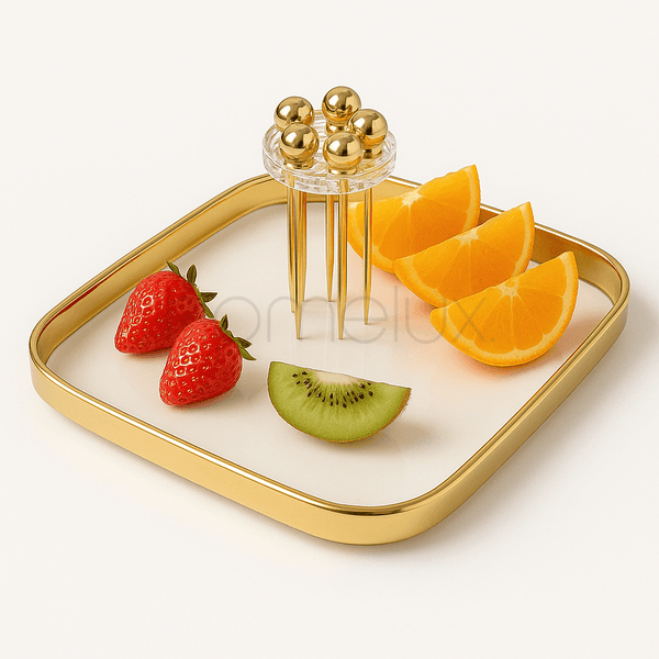 Gilded Square Serving Set