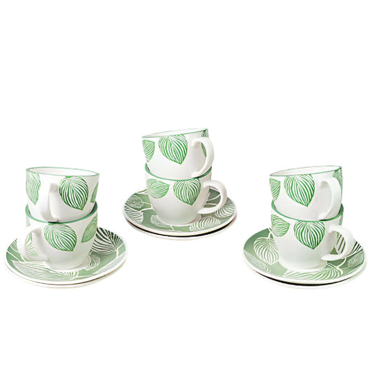 Danny Home™ 200ml 6Pcs Set Cup & Saucer
