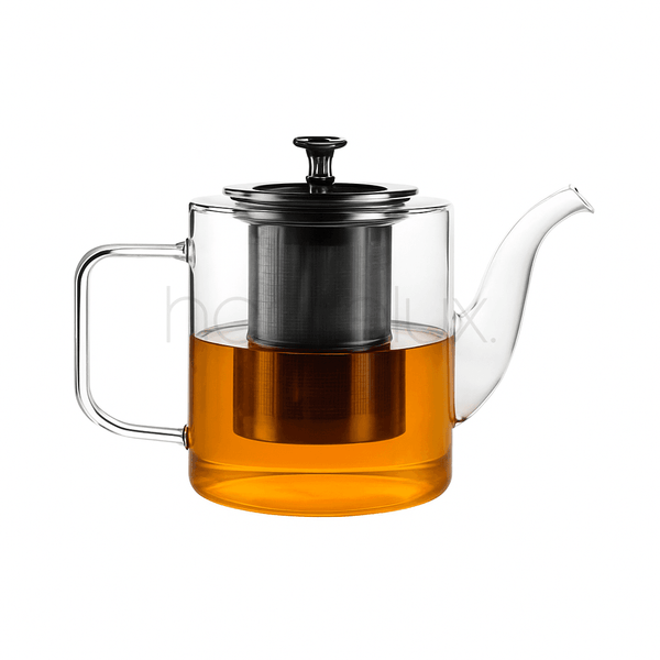 Modern Rectangular Borosilicate Glass Teapot
