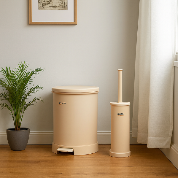 2 Pcs Dustbin With Brush