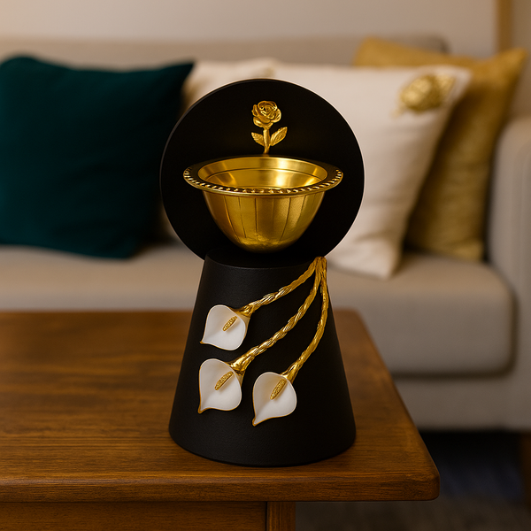 The Black Gold Calla Lily Incense Burner