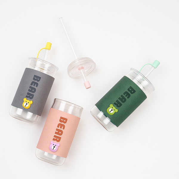 Bear Series Glass Cup – 410ml