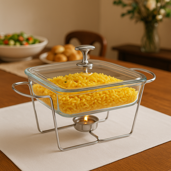 Radiant Square Burner Dish Server