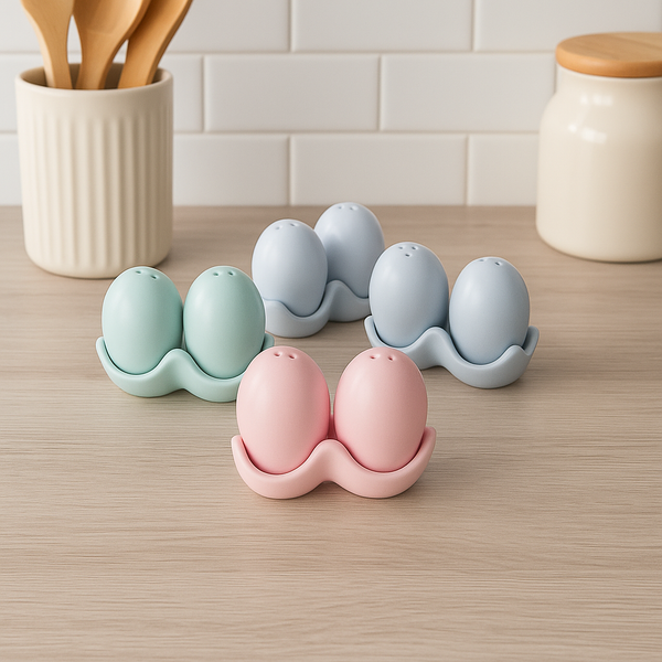 Pastel Ceramic Egg-Shaped Salt Shaker