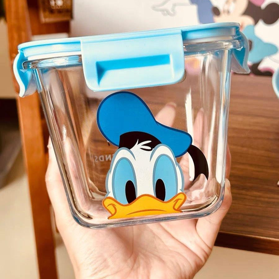 DISNEY Mickey & Friends Airtight Glass Food Storage Box - 900ml