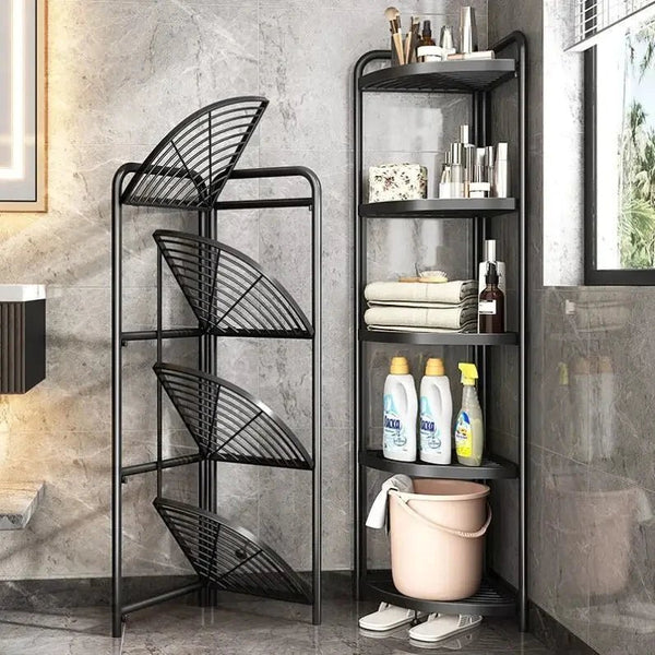 Foldable Corner Shelf With Tripod Base