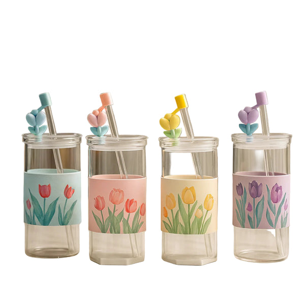 Spring Blossom Glass Cup – 410ml