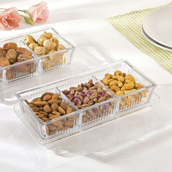 Divido Glass Snack Tray