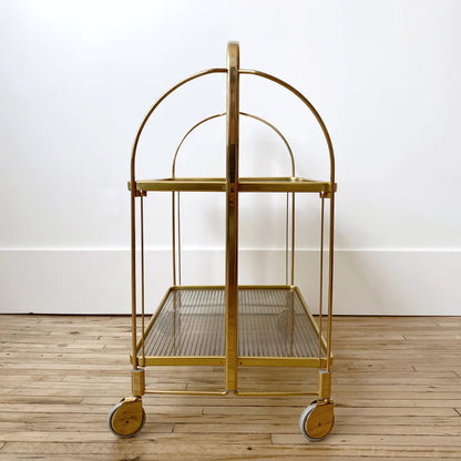 Modern Gold Folding Bar Cart Trolly