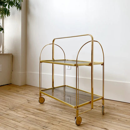 Modern Gold Folding Bar Cart Trolly