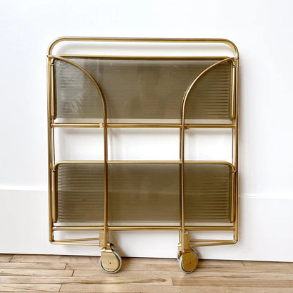 Modern Gold Folding Bar Cart Trolly