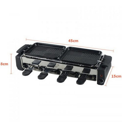 Electric BBQ Grill with Hot Plates