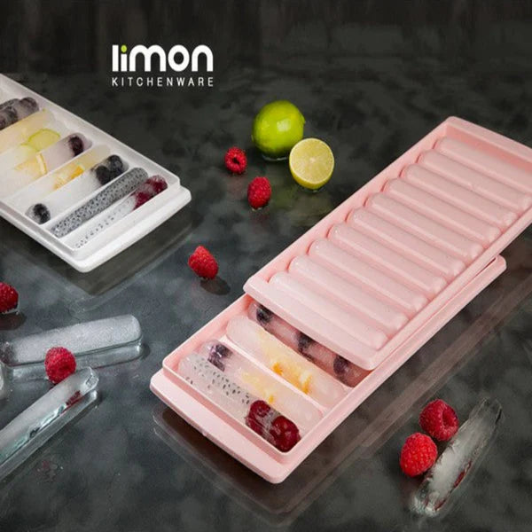 10-Grid FreezeVault Ice Cube Tray with Lid