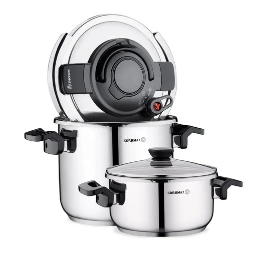 A173 Korkmaz Alessa 4 Piece Pressure Cooker Set