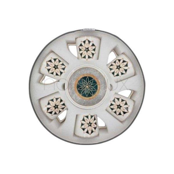 6pcs Cup Saucer GreenDesign 8c-MK202