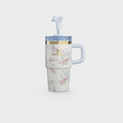 The Stanley X LoveShackFancy Holiday Quencher - 20oz - Rosa Beaux Blue