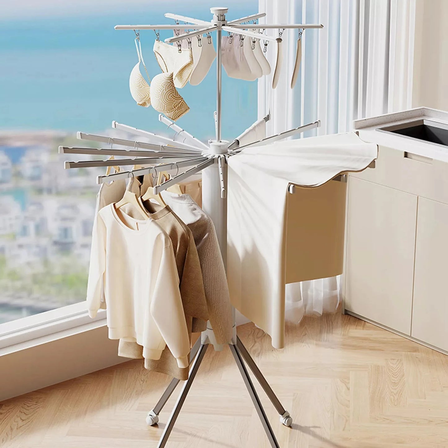 Aluminum Foldable Laundry Stand Tripod