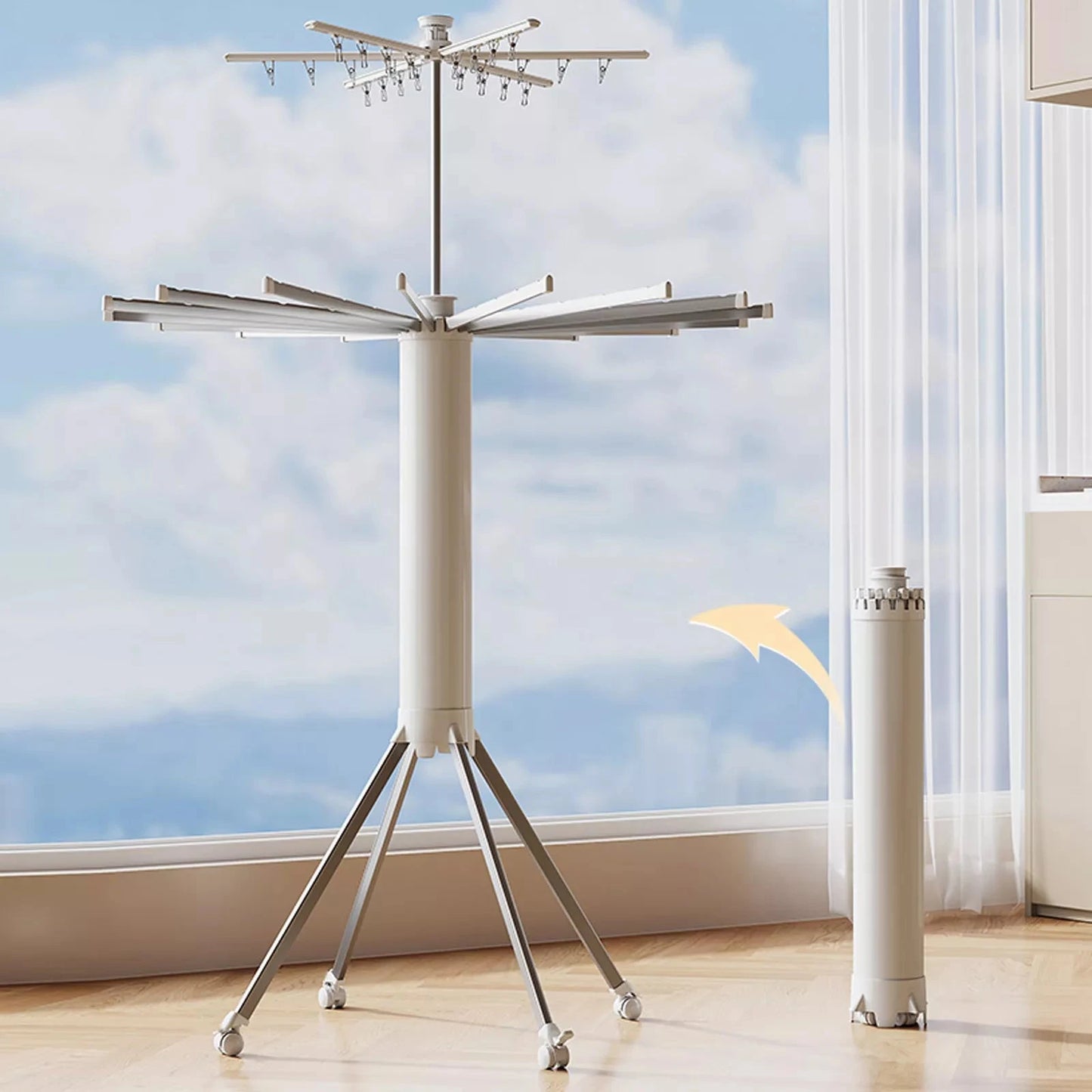 Aluminum Foldable Laundry Stand Tripod