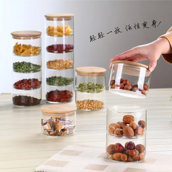 4 Layer Glass Food Container