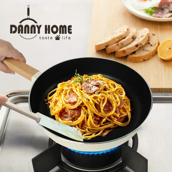 Danny Home™ Aluminum Frying Pan Beige