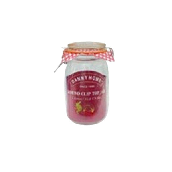 Red Clip Top Jar(9x17cm)Glass 24c-1966-29