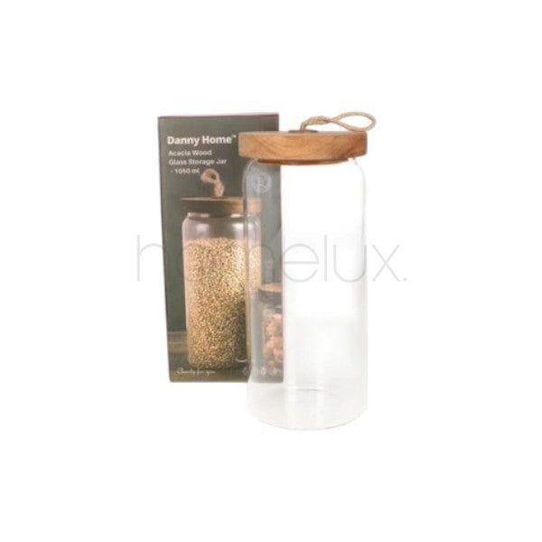 Wooden-Lid Glass Jar – 1050ml