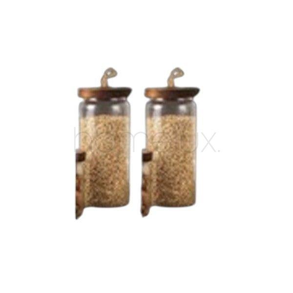 Glass Storage Set – 2 Pcs (1050ml Each)