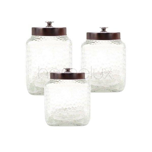 Glass Storage Jar Set – 3 Pcs