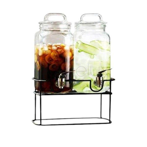 Glass Dispenser Set – 3 Pcs (2300ml)