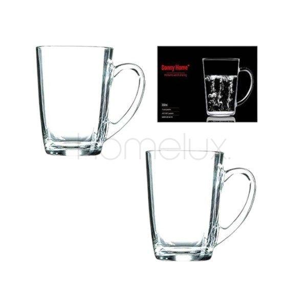 Glass Cup Set – 2 Pcs (300ml)
