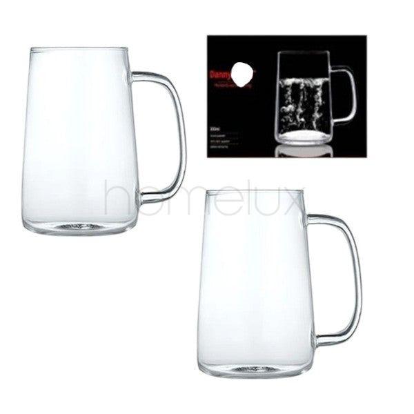 Glass Cup Set – 2 Pcs (300ml)