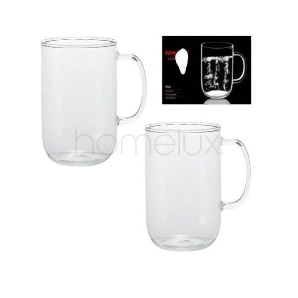 Glass Cup Set – 2 Pcs (330ml)